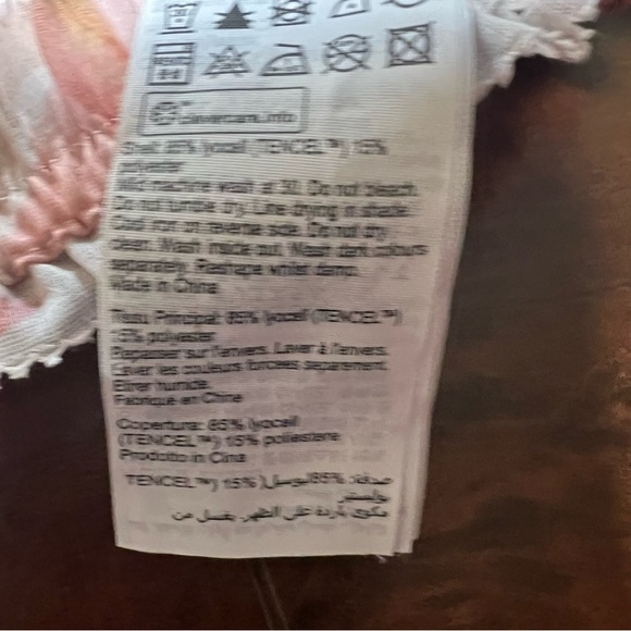 ALLSAINTS Astria Luar Top Sheer Tropical Cropped Pink Blouse Size 2 NWT - Picture 13 of 14